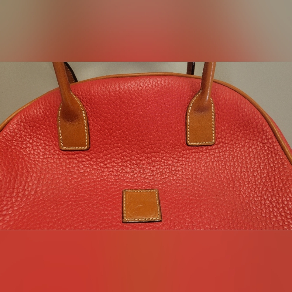 Dooney & Bourke Vintage Red Bowling Leather Handbag - Picture 5 of 13